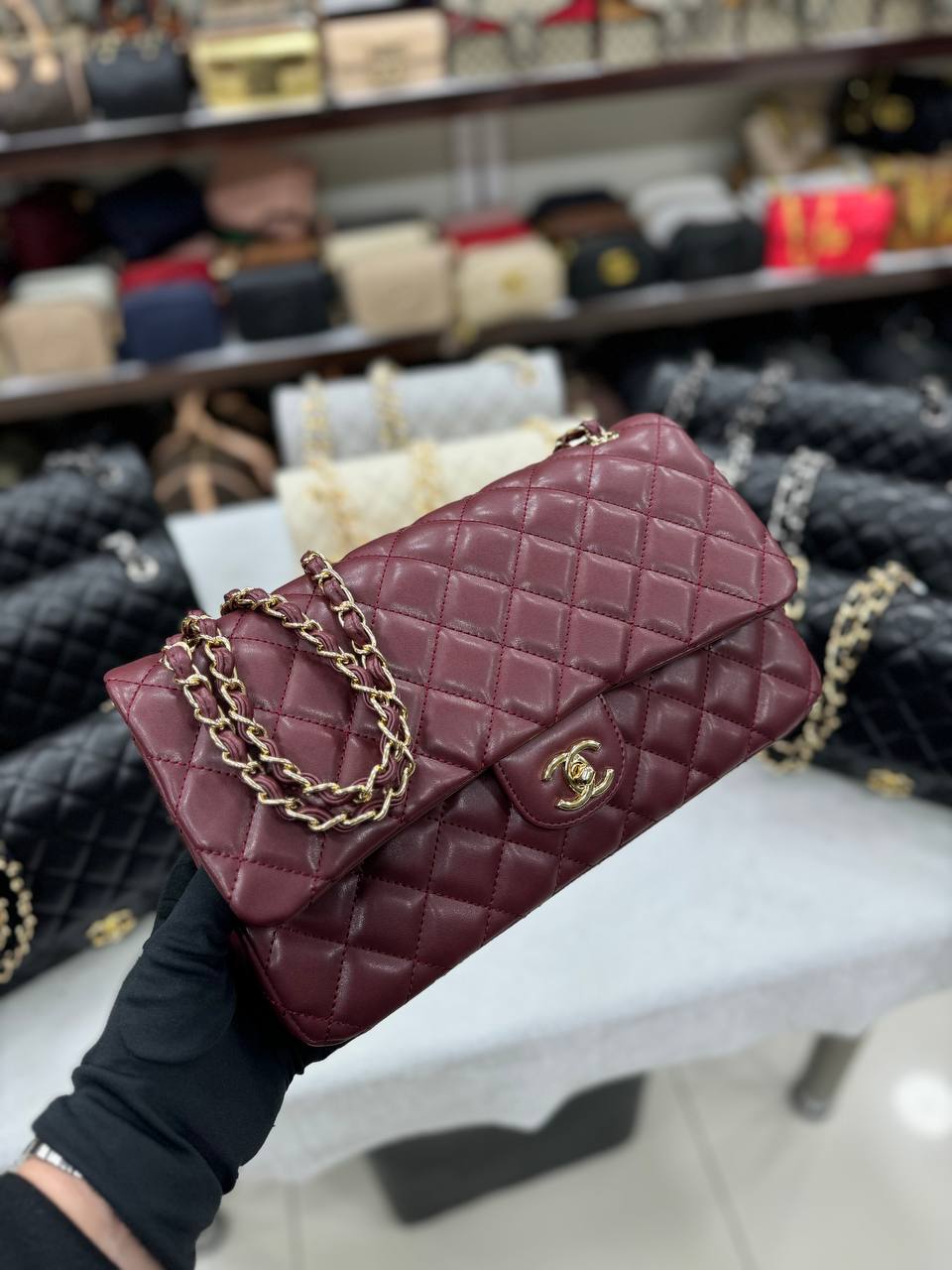 CHNL- 3’55 flap bag