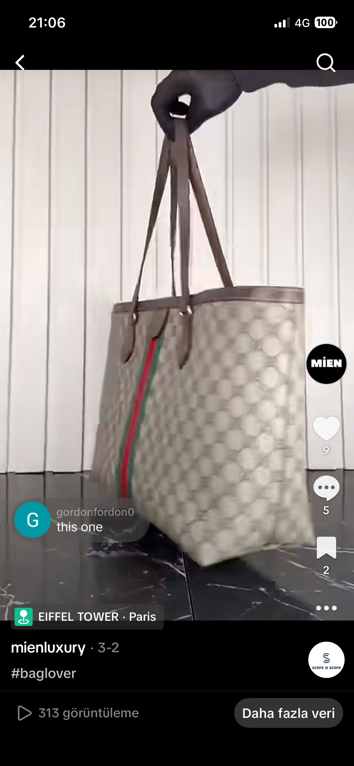 Orders 3 bags
