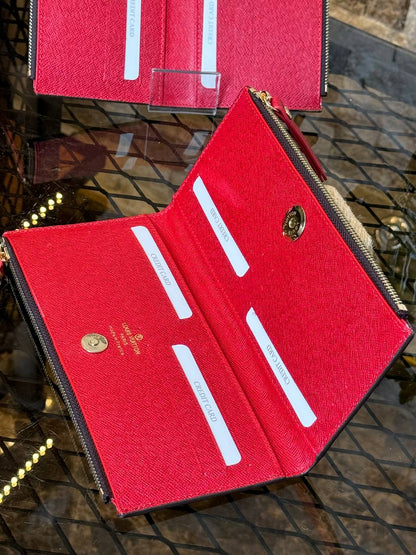 L - Leather Adele Wallet (Red)